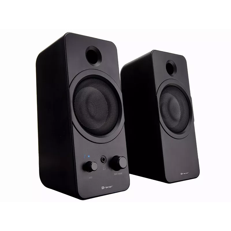Altifalantes de secretária 2.0 TRACER Mark 12 W, alimentação USB, Bluetooth, 2 vias, 2 drivers, preto