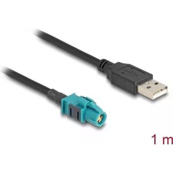 Cabo DeLOCK HSD Z conector fêmea para ficha USB 2.0 Type-A 1 m