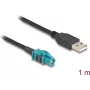 Cabo DeLOCK HSD Z conector fêmea para ficha USB 2.0 Type-A 1 m