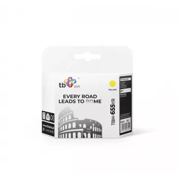 Tinteiro TB Compatível com HP 655, Amarelo, Ref.