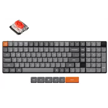 Teclado mecânico sem fios Keychron K17 MAX RGB preto — layout compacto, Bluetooth e ligação USB-C