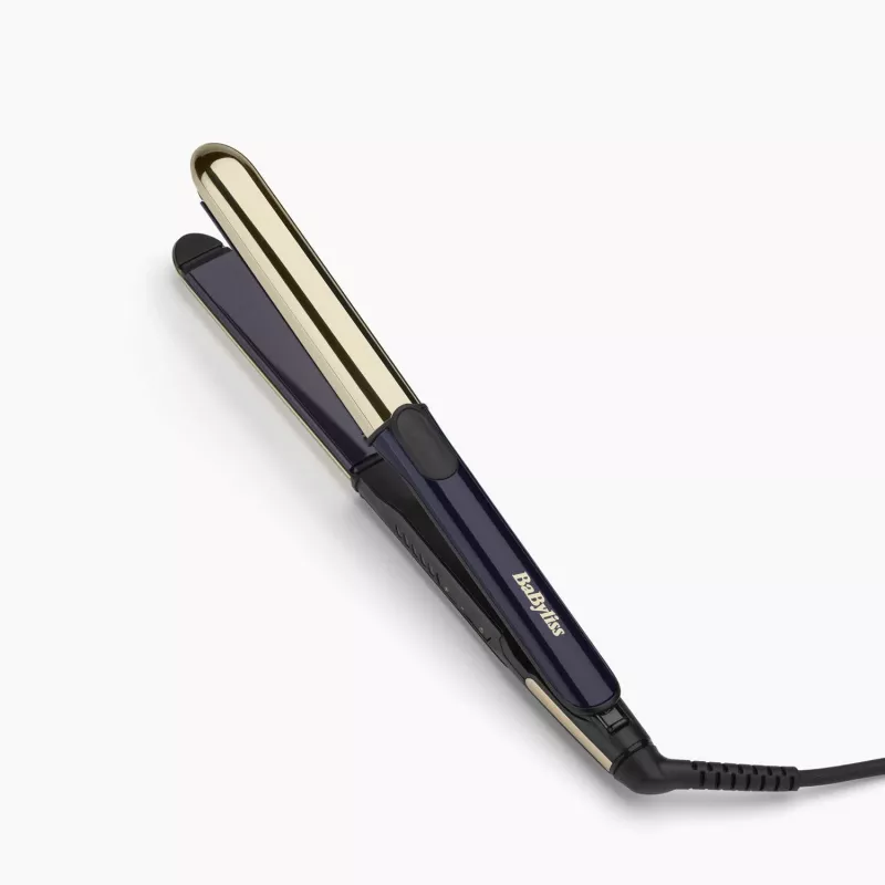 Alisador de cabelo BABYLISS ST484E — placas de cerâmica, tecnologia Warm, 230 V, cabo de 3,3 m, preto/dourado