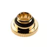 Fitting EK Water Blocks latão dourado 3,75 mm de altura 2,3 cm de diâmetro