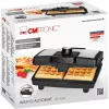 Máquina de waffles Clatronic WA 3606 para 2 waffles preto, aço inoxidável 800 W