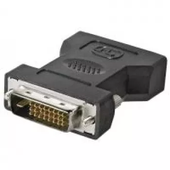 Adaptador DVI-I/DVI-D Wentronic Goobay, conector fêmea DVI-I Dual-Link (24+5 pinos), preto – conector fêmea DVI-I Dual-Link (24+5 pinos) > ficha macho DVI-D Dual-Link (24+1 pinos) (68523)