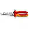 Descarnador de cabos Knipex 13 76 200 ME capacidade de descarnar 6 mm vermelho aço inoxidável amarelo