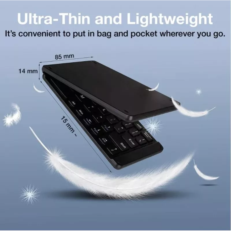 Teclado sem fios dobrável Bluetooth 3.0