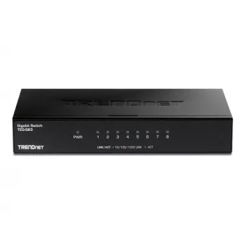 Switch TRENDNET 8 portas Gigabit com caixa de metal