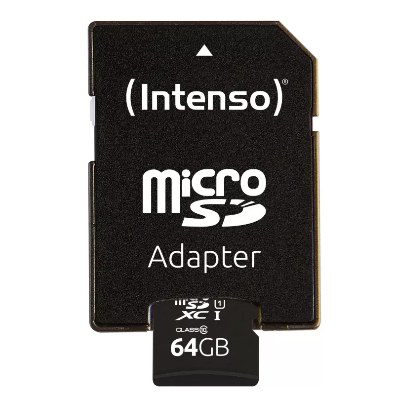 Intenso Performance - cartão de memória flash (microSDXC com adaptador SD) - 64GB - UHS-I U1 / Class10 - microSDXC UHS-I (3424490)