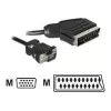 Adaptador de cabo de vídeo DeLOCK 65028 SCART (21 pinos) para VGA (D-Sub) 2 m