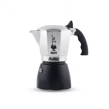 Bialetti Brikka cafeteira Moka 0,1 L preto, aço inoxidável