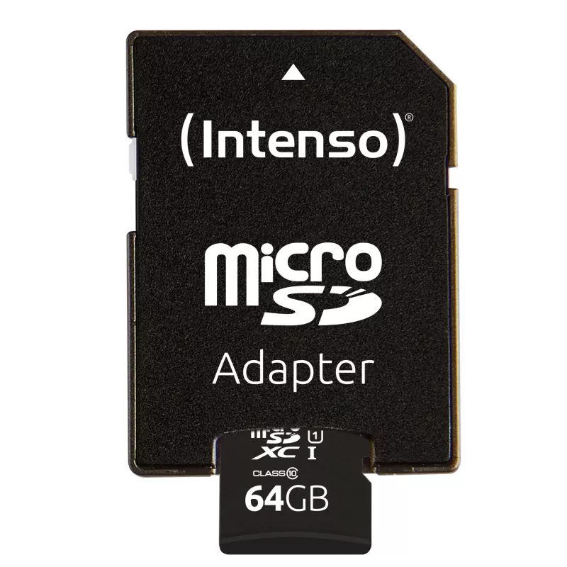 Intenso Performance - cartão de memória flash (microSDXC com adaptador SD) - 64GB - UHS-I U1 / Class10 - microSDXC UHS-I (3424490)