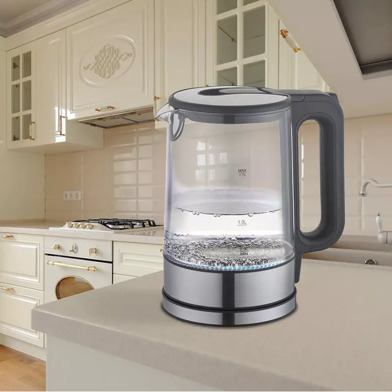 Chaleira elétrica Maestro MR-053 1,7 l 2200 W Corpo de vidro Preto com indicador de nível de água