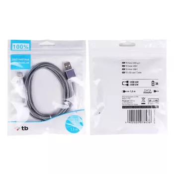 Cabo TB USB - USB-C 1,5 cinzento (AKTBXKUCSBA150S)