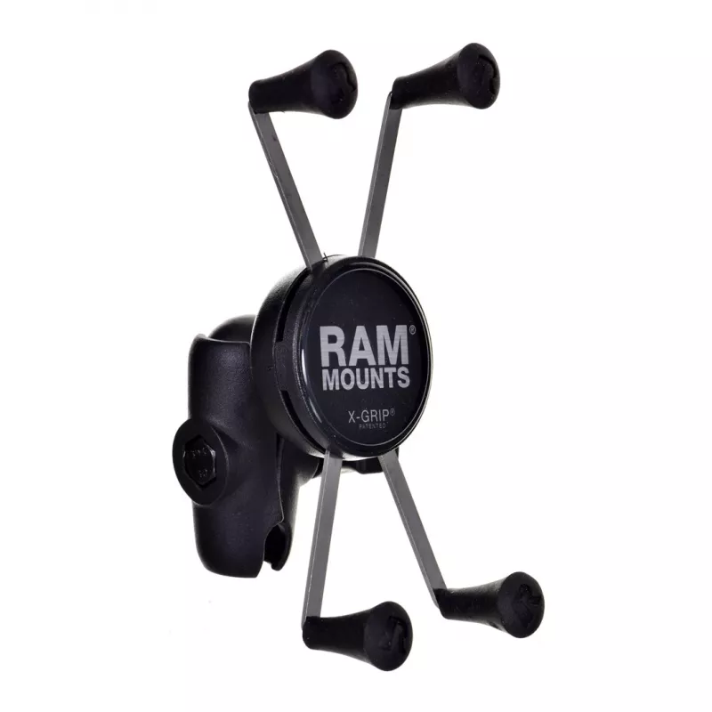 Suporte para telemóvel RAM Mounts X-Grip grande com base para coluna de direção de motociclo