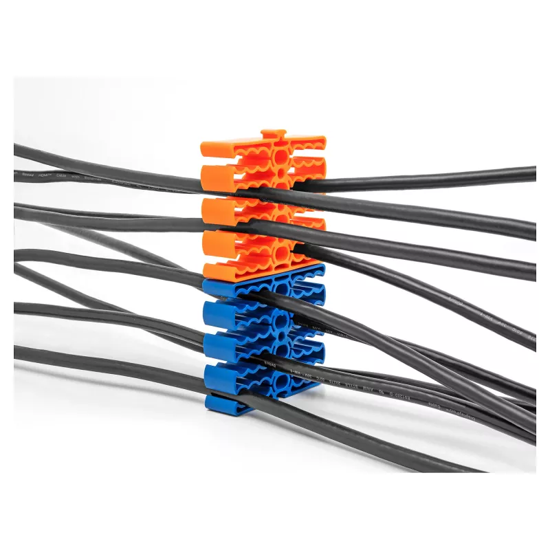 Suporte para cabos DeLOCK 66325 azul 24 entradas de cabos