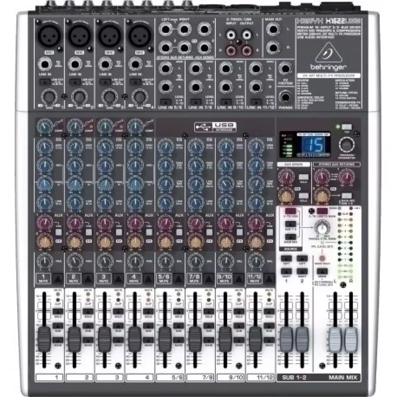 Behringer X1622USB mesa de mistura de áudio 16 canais 10 - 200000 Hz