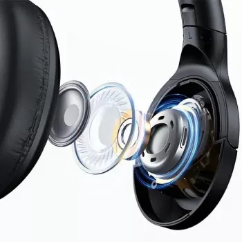 Auscultadores Usams Bluetooth 5.3 Over-Ear Us-yh Series preto/preto TDLYEJYS01