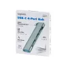 Hub USB 3.2 Gen1 LogiLink 4 portas USB-C 1x USB3.0 AF 3x USB2.0 AF UA0437