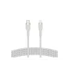 Belkin BOOST CHARGE - Cabo Lightning - USB-C macho de 24 pinos para Lightning macho - 2 m - branco - para Apple iPad/iPhone/iPod (Lightning)