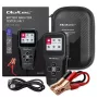 Qoltec 52489 Analisador e testador digital de baterias 3-em-1 com LCD e multilingue 6V | 12V | 24V | 30Ah-200Ah