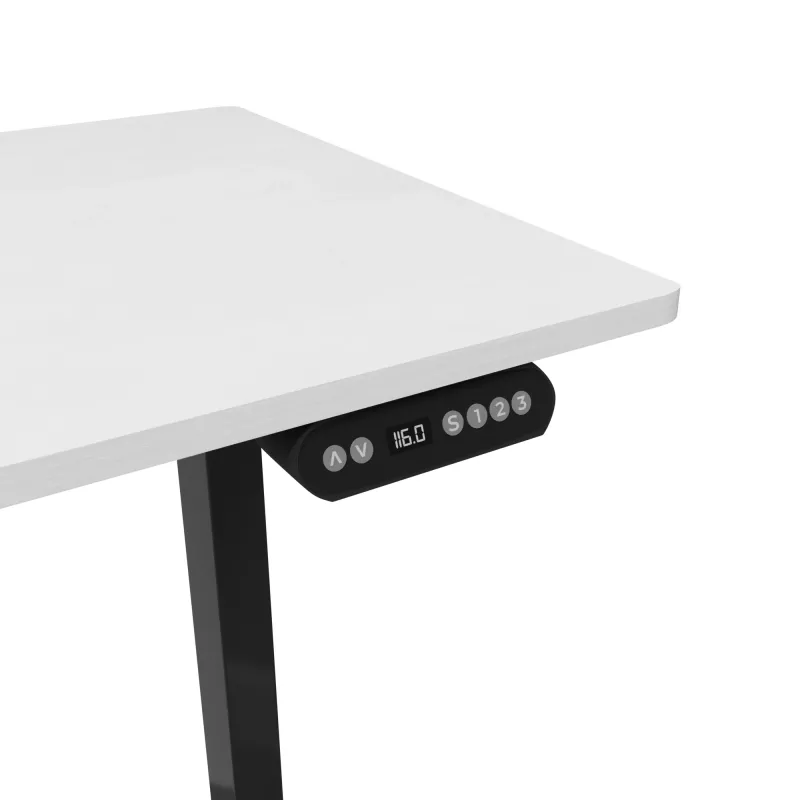 Secretária para gaming White Shark Axiom-W conjunto de 2 unidades, motor com regulação elétrica de altura, branco