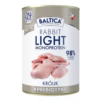 BALTICA Nutraceutic Monoprotein Light coelho com prebióticos - comida húmida para cães - 400g
