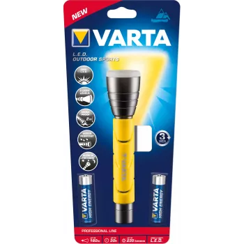 Varta 18628101421 - Lanterna de mão - preto - amarelo - LED - 1 lâmpada - 235 lm - 160 m