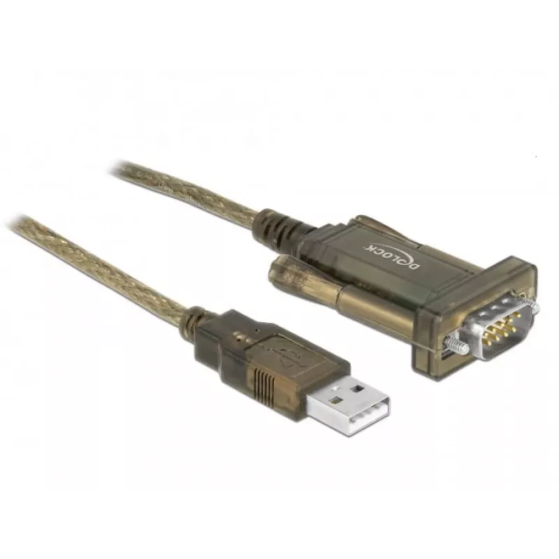 Cabo série DeLOCK 64073 USB Type-A DB-9 transparente 2 m