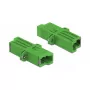 Acoplador de fibra ótica DeLOCK E2000 simplex fêmea para fêmea simplex