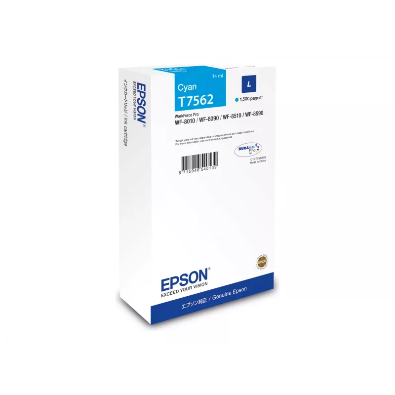 Cartucho de tinta Epson C13T75624N 1 unidade original ciano