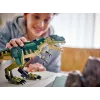 Brinquedo de construção LEGO Creator 3-em-1 T.Rex Conjunto de construção, 626 peças, 150 mm de altura, idade 9+