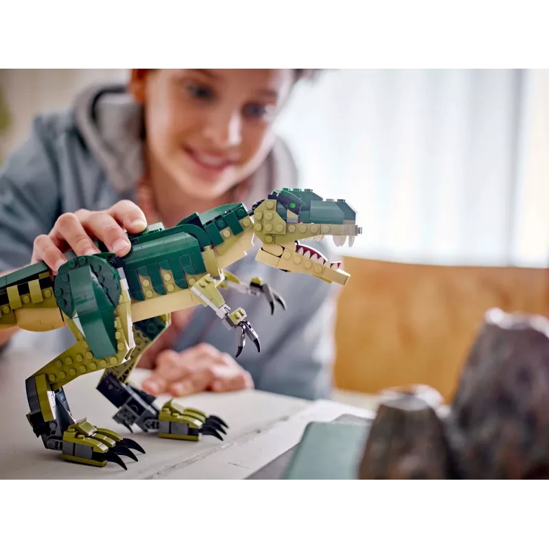 Brinquedo de construção LEGO Creator 3-em-1 T.Rex Conjunto de construção, 626 peças, 150 mm de altura, idade 9+