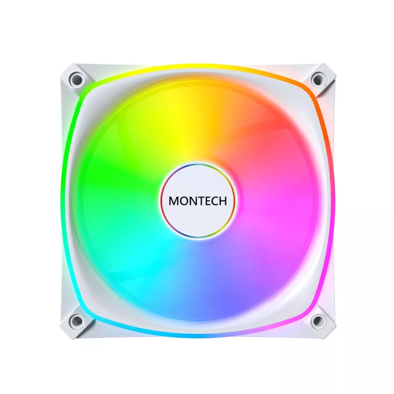 MONTECH RX120 PRO branco 120mm ARGB Reverse Blade pack de 3