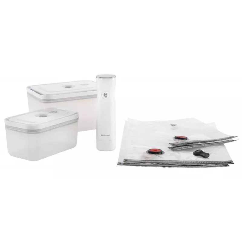 ZWILLING Fresh & Save conjunto inicial de vácuo em plástico M/L, 7 un., branco