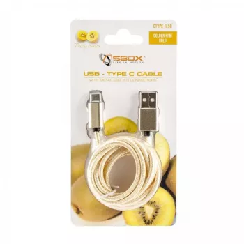 Cabo USB SBOX USB-TYPEC-15G 1,5 m USB A USB C dourado