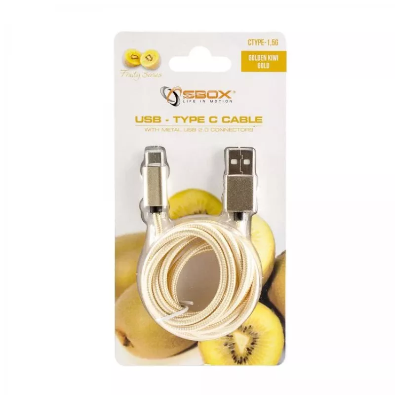 Cabo USB SBOX USB-TYPEC-15G 1,5 m USB A USB C dourado