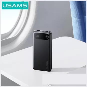 Powerbank usams PB80 PD20W 10000mAh — carregador portátil, preto