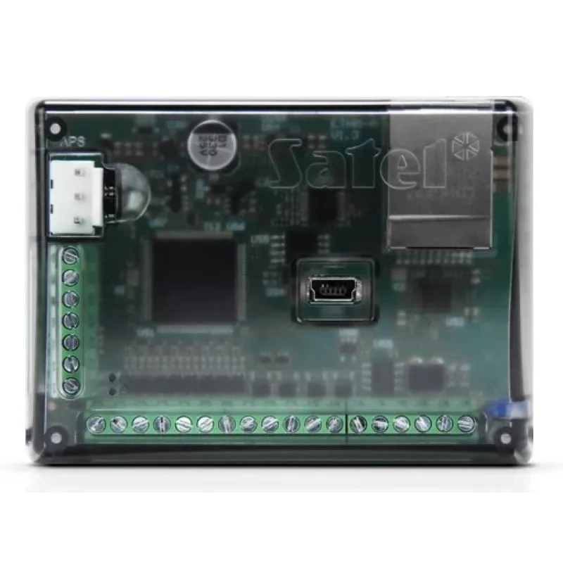 Módulo de notificação SATEL ETHM-A para sistemas de alarme de segurança, 12 V, 80 mA, 83×26×60 mm