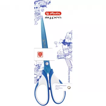 Caneta individual Herlitz my.pen corte reto azul branco