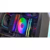 Arrefecedor de ar TACENS Mars Gaming MCPU-LCD, ventoinha de 120 mm, TDP 300 W, compatível com LGA1700/1200/115x/1366 e AM4/AM5, preto