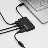 Hub USB-C ativo Akyga AK-AD-52, USB-C (M) para 4x USB-A (F), USB 3.1, 20 cm