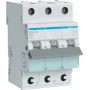 Hager MBS340. Corrente nominal: 40 A. Tipo: característica B, número de módulos (máx.): 3 módulos. Largura: 52,5 mm, Profundidade: 70 mm, Altura: 83,4 mm (MBS340)