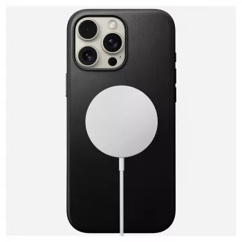 Capa para telemóvel Nomad NM01693185 para Apple iPhone 16 Pro Max, pele/TPU/PC, preta, compatível com ecrã de 17,5 cm (6,9 polegadas)