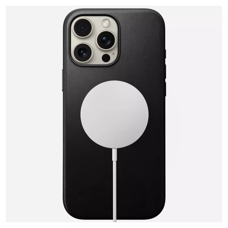 Capa para telemóvel Nomad NM01693185 para Apple iPhone 16 Pro Max, pele/TPU/PC, preta, compatível com ecrã de 17,5 cm (6,9 polegadas)