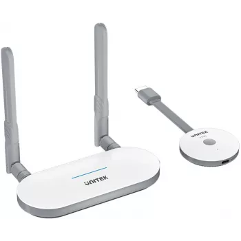 Sistema de transmissão de sinal HDMI AV sem fios Unitek V1183A01, emissor e recetor, alcance até 50 m