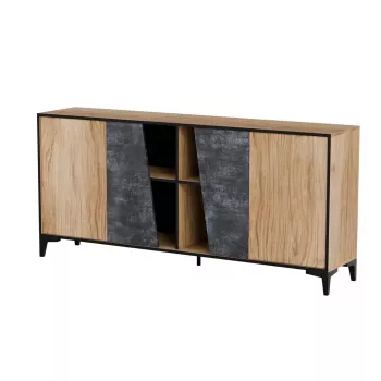 Cómoda Cama 4D OVO 180x38xH83 carvalho/betão