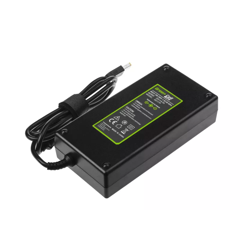 Fonte de alimentação Green Cell AD117P 170W 20V 8,5A para portáteis Lenovo, interior AC/DC, preta