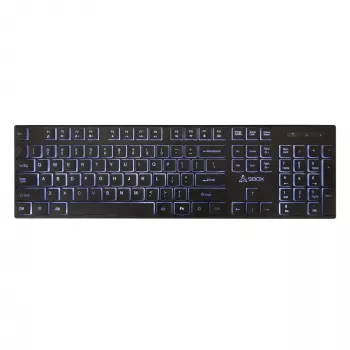 Teclado USB com fios SBOX K-22 US preto — layout US, preto, ligação USB com fios