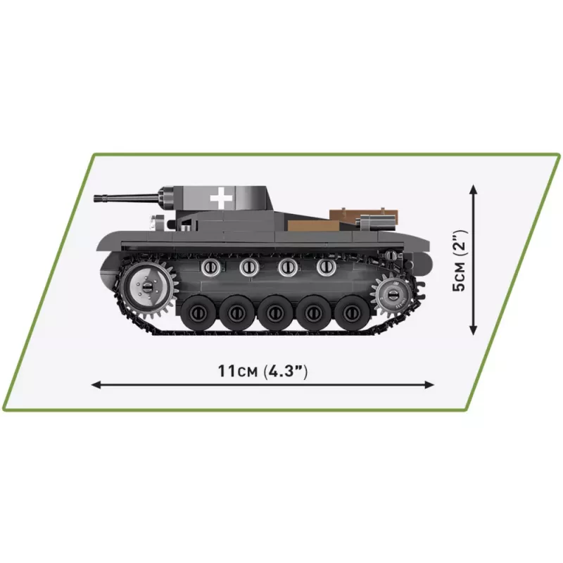 Conjunto de construção Cobi Panzer II Ausf. A — 250 peças, preto